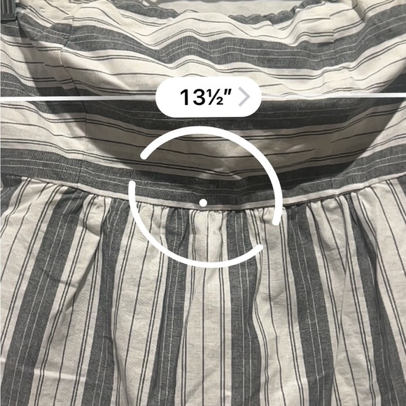 Socialite Large White And Gray TUBE Camisole Strapless Women's Top - Picture 3 of 8